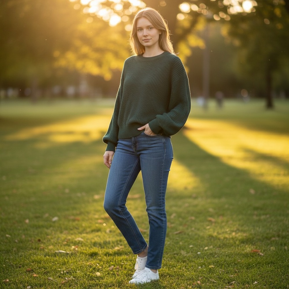 GAP Sweater Womens Small Green Crewneck Cable Knit 100% Cotton Autumn NWT